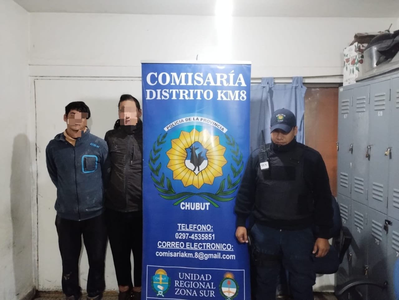 Detienen a dos hombres que robaban cable en Km 8