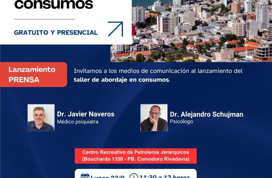 Continúan abiertas las inscripciones para participar de los Talleres de Abordaje de Consumo