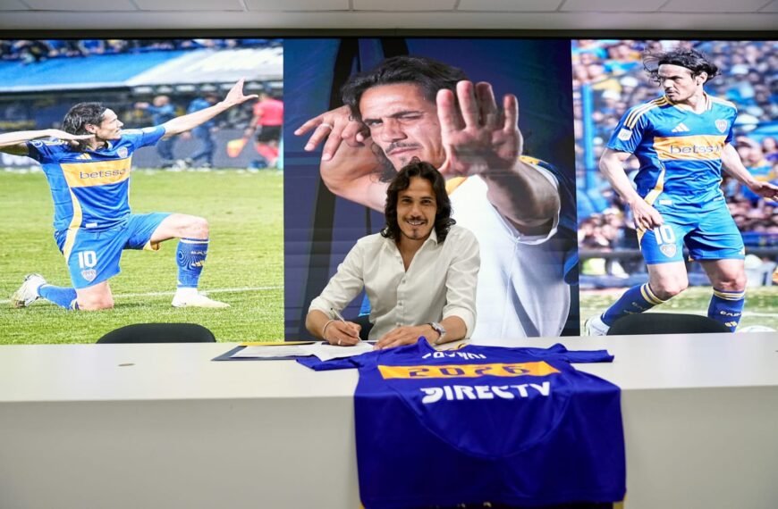 Cavani se queda en Boca hasta el 2026
