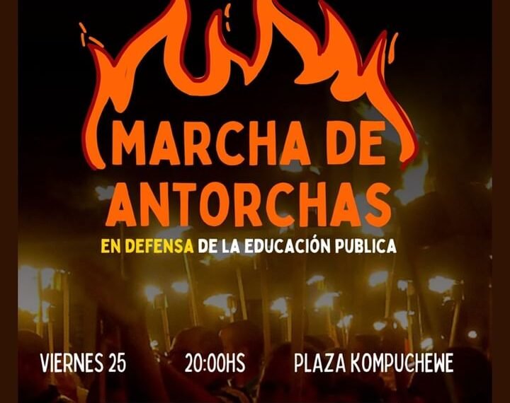 Convocan a una Vigilia y Marcha de Antorchas en Defensa de la Educación Pública en Comodoro Rivadavia