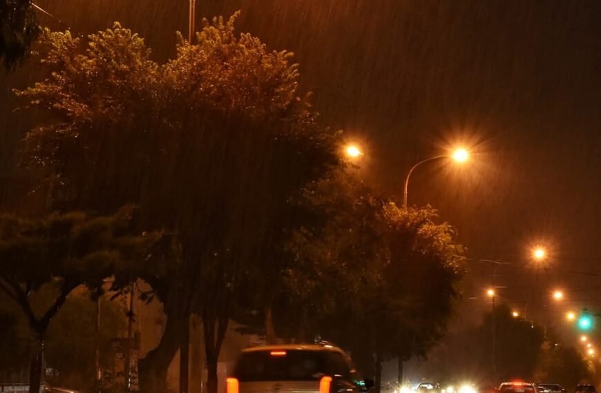 Jueves de alerta amarilla por fuertes lluvias en Comodoro
