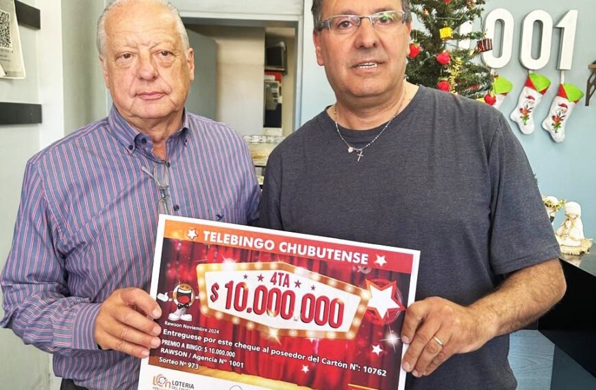 El Telebingo Chubutense entregó 11 millones de pesos en efectivo
