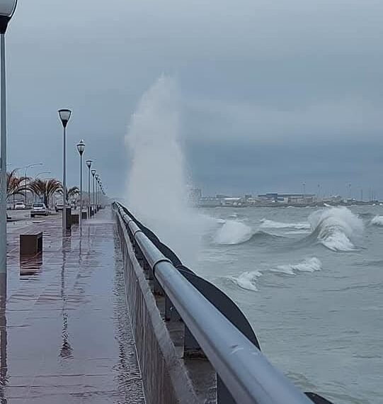 Caerían 30 mm y habrá una importante marejada el domingo en Comodoro