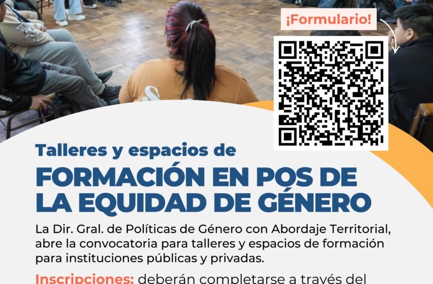 Se encuentran abiertas las inscripciones a los talleres y espacios de formación en pos de la equidad de género
