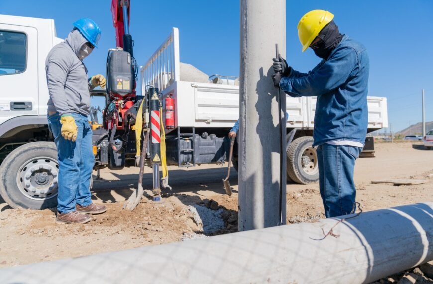Avanza la red eléctrica para el sector Ex Radio Estación