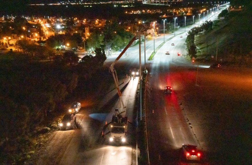 Reducción de calzada por tareas en el alumbrado público