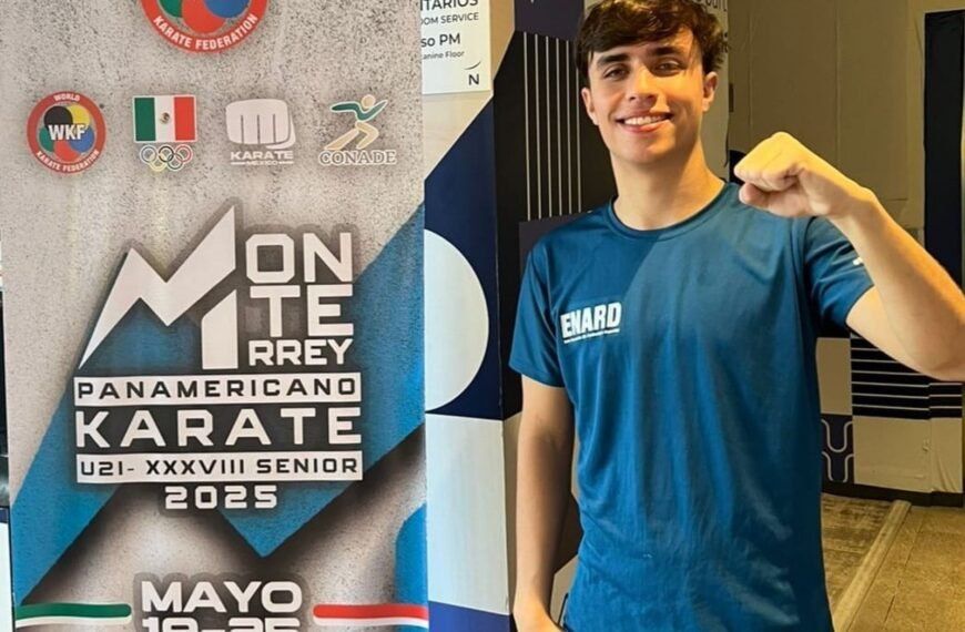 Luka Salesky compite en el Panamericano de karate