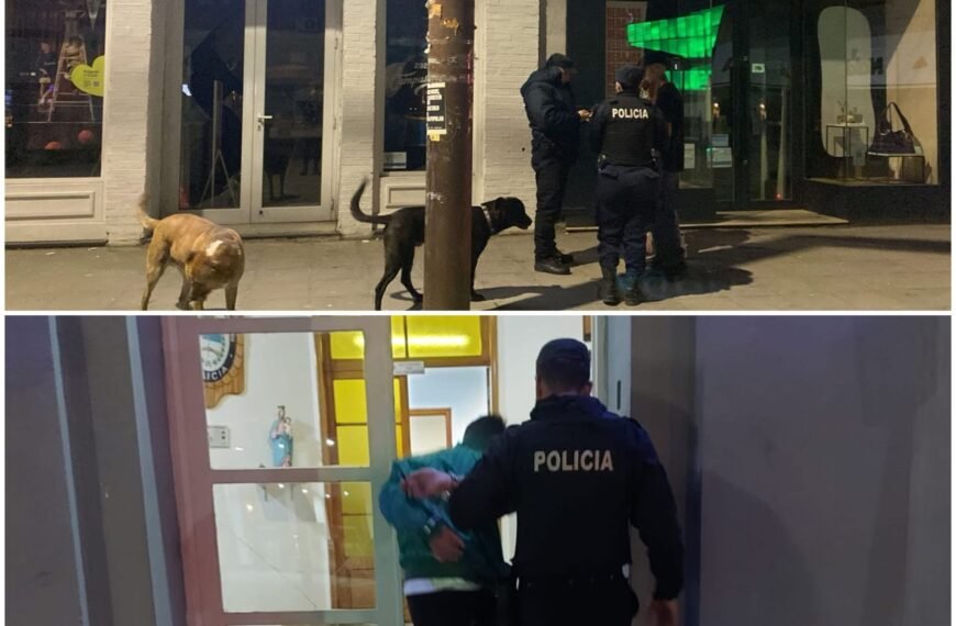 Detenido por dañar una vidriera céntrica
