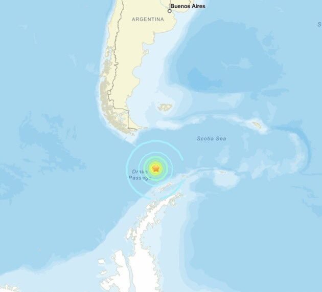 Fuerte sismo de 7.6 en el sur de Chile