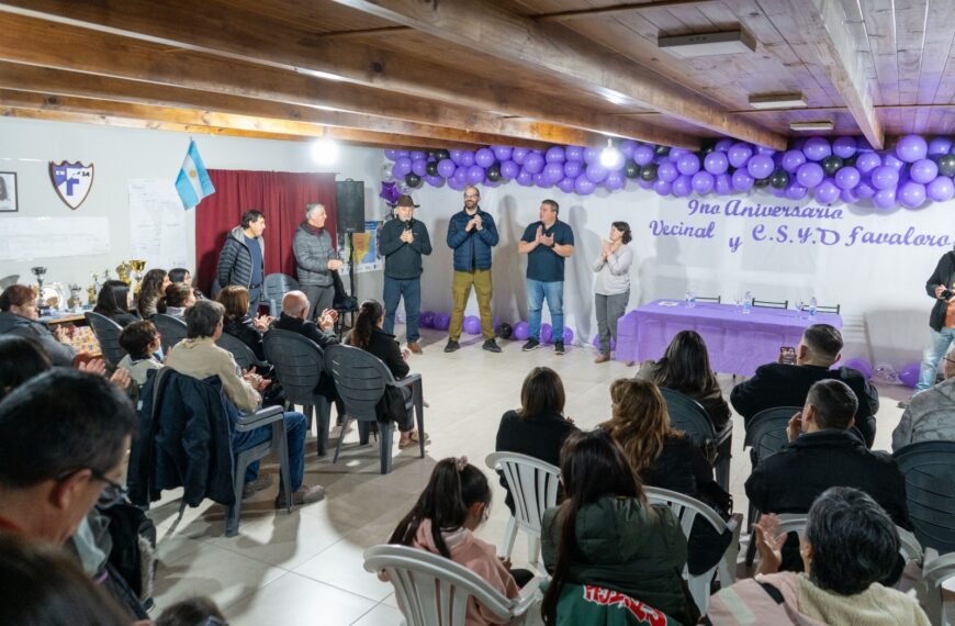 El Municipio acompañó los festejos por el aniversario de la vecinal y el club René Favaloro