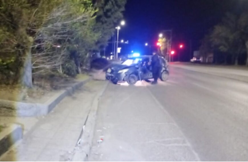Manejaba borracha, despistó y chocó contra un árbol