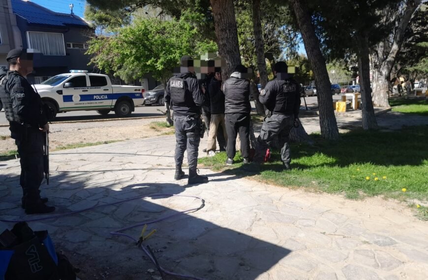 Dos detenidos por robo de cables en calle Alsina