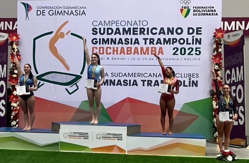 Florencia Famoso salió subcampeona en el Sudamericano de Gimnasia Trampolín