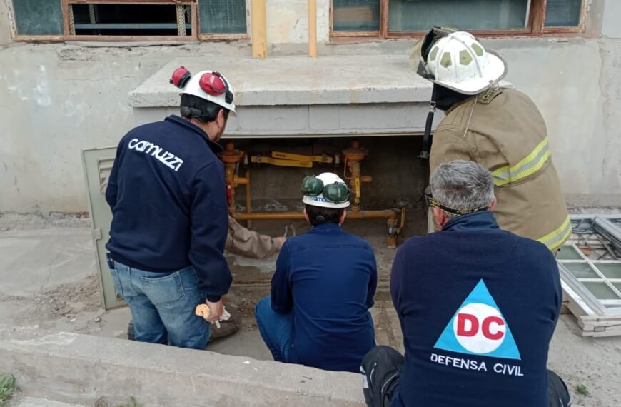 En medio del temporal de viento se registró una pérdida de gas en el Hospital Alvear