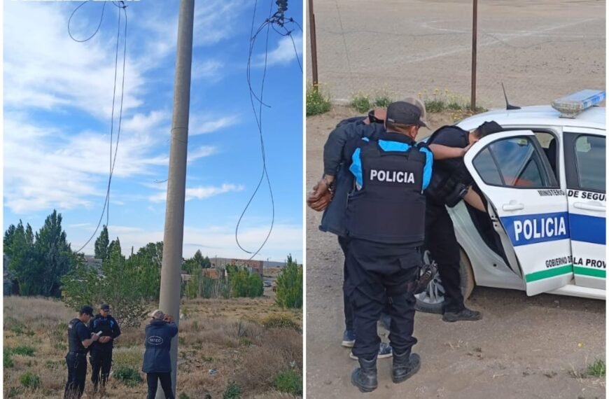 Lo sorprenden cuando robaba cables de alta tensión