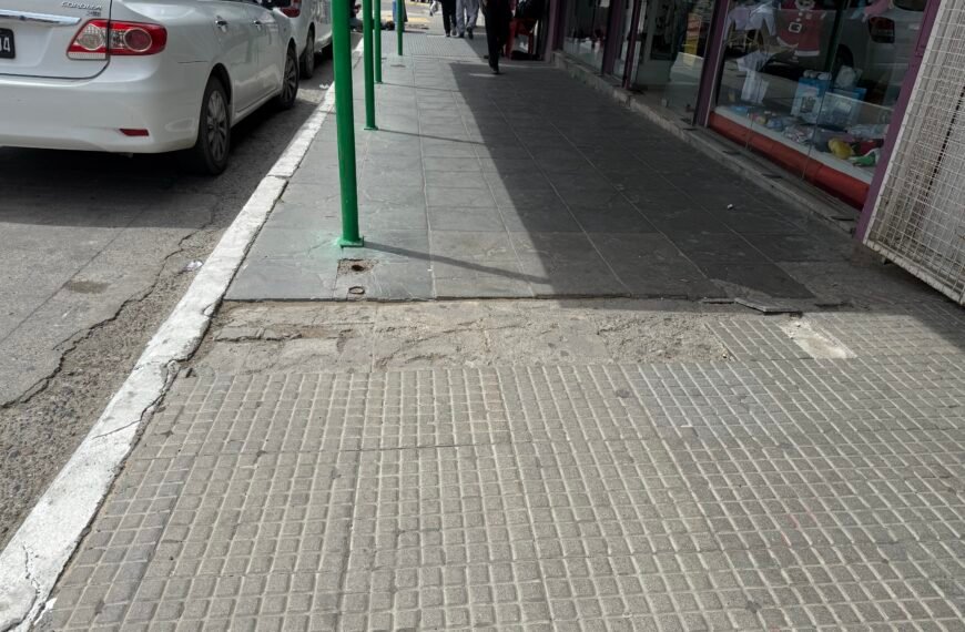 Trabajan en un proyecto para modificar las veredas de calle San Martín