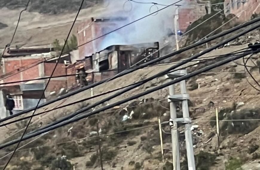 Incendio de vivienda en barrio San Martín