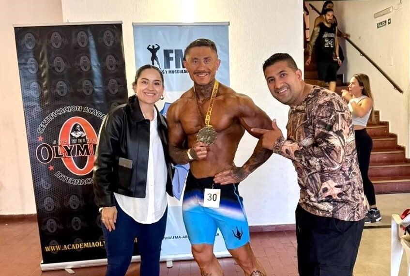 El fisicoculturista Franco Cuevas logró el subcampeonato en el BA Cup Supershow