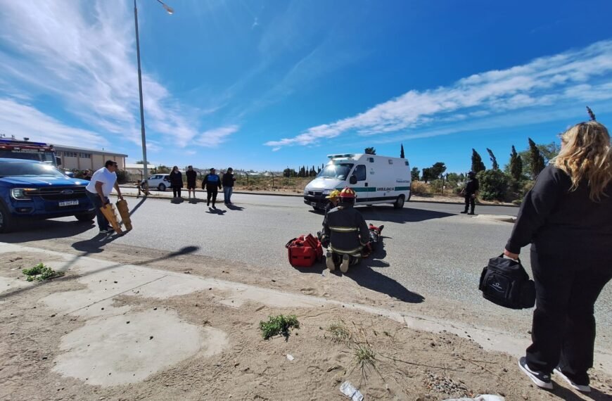 Motociclista lesionado tras choque en Km 5