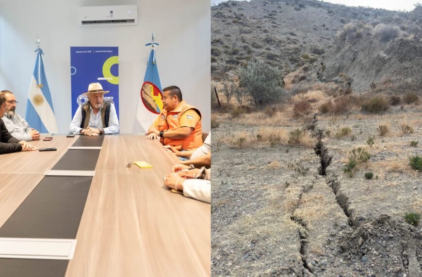 El intendente activó un protocolo técnico de monitoreo ante el movimiento de suelo en el Cerro Hermitte