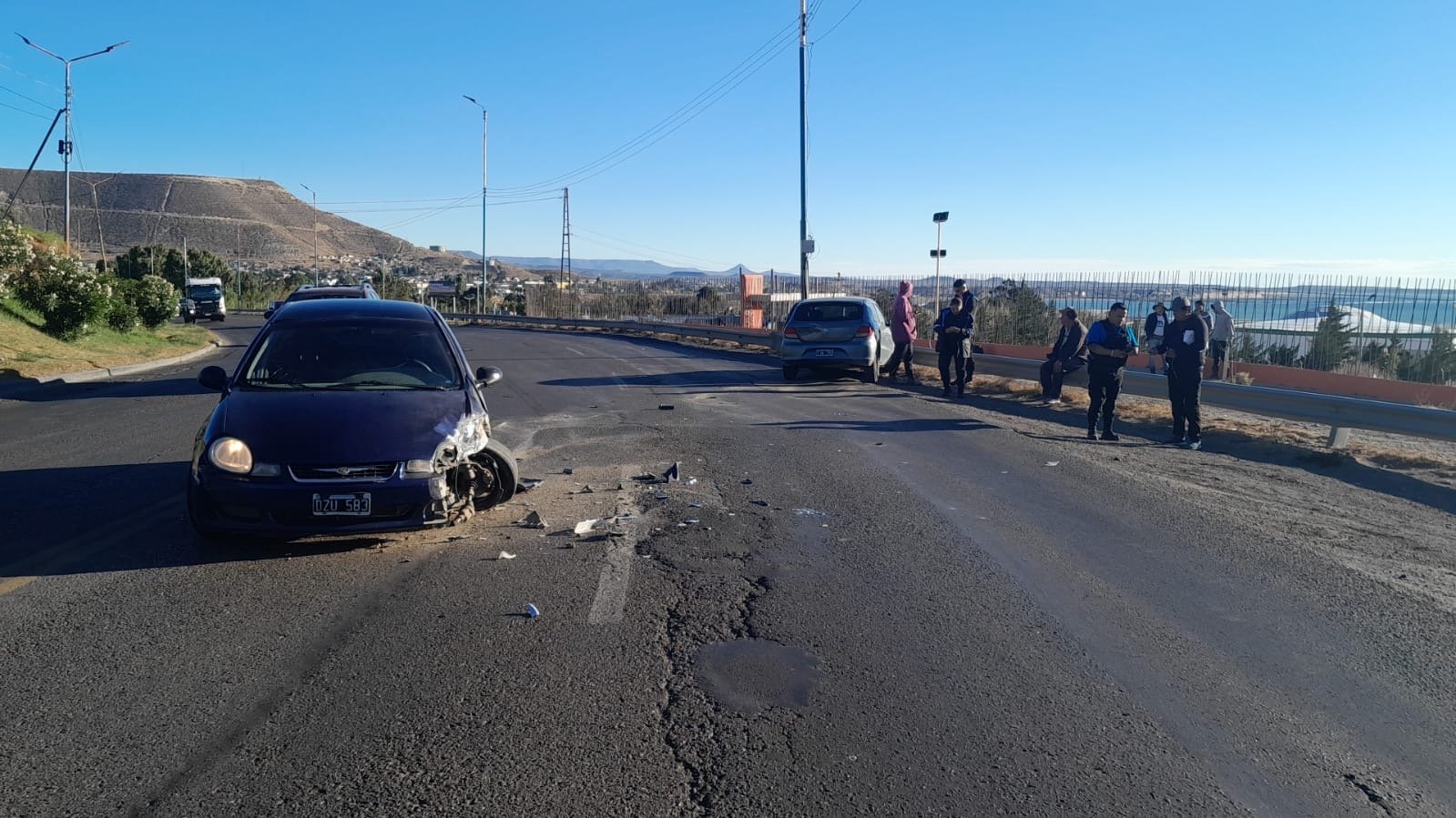 Choque en la curva del Chalet Huergo sin personas lesionadas