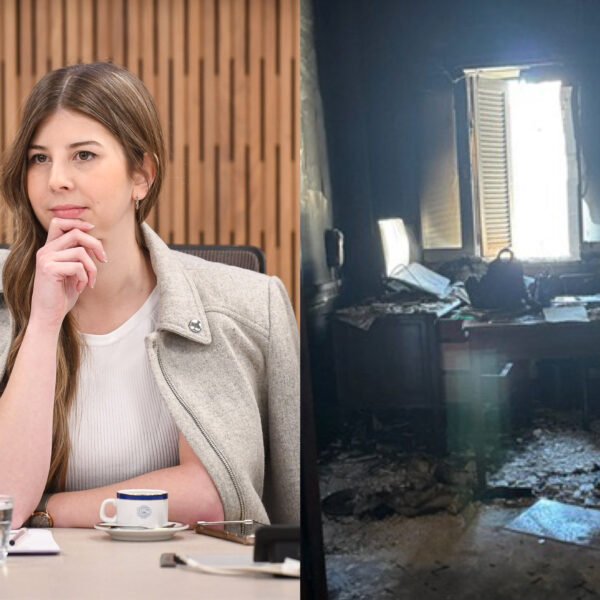 La senadora Andrea Cristina llevó tranquilidad tras un incendio en su despacho del Senado