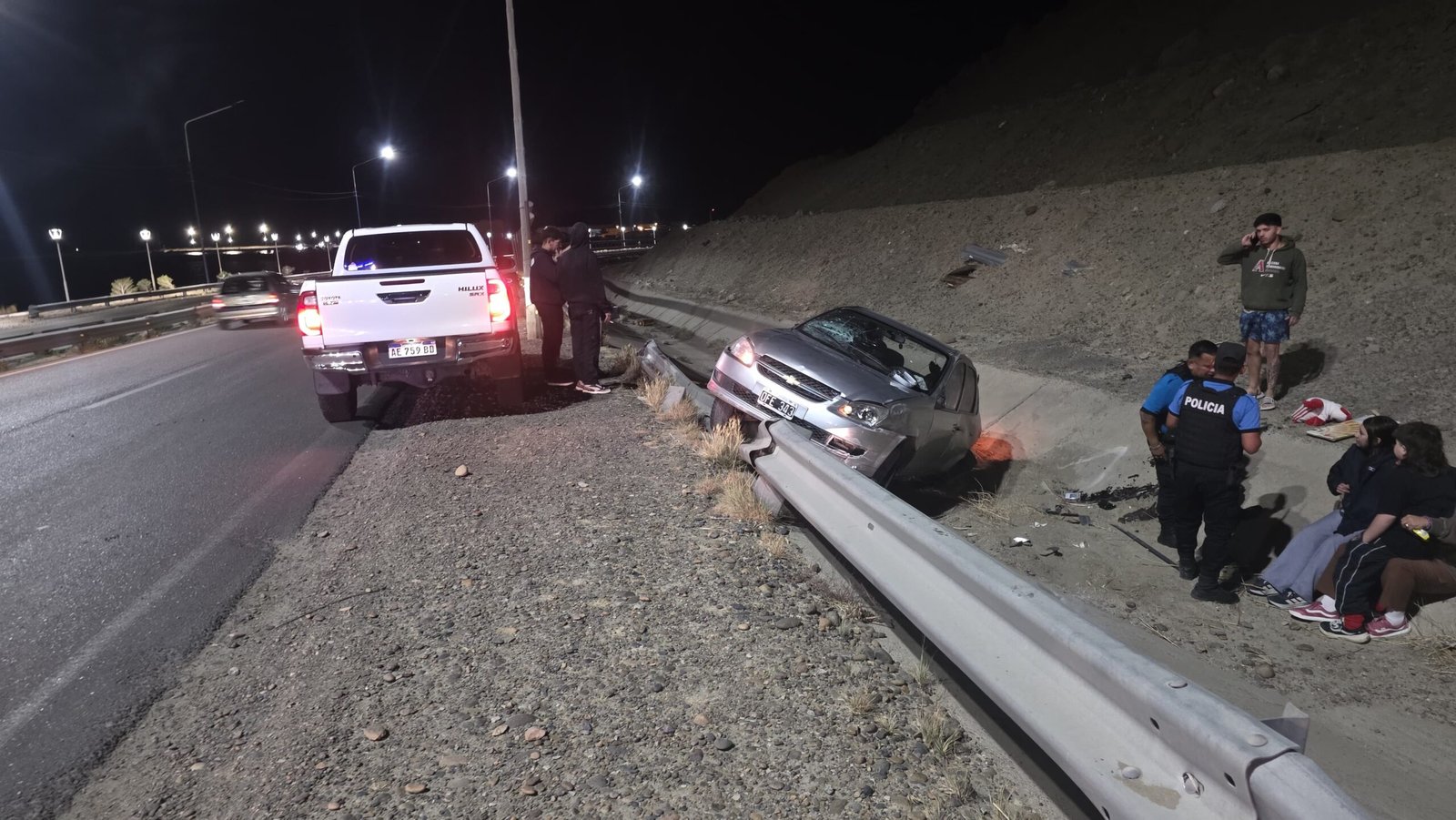 Accidente vial con una persona lesionada en Ruta Nacional 3