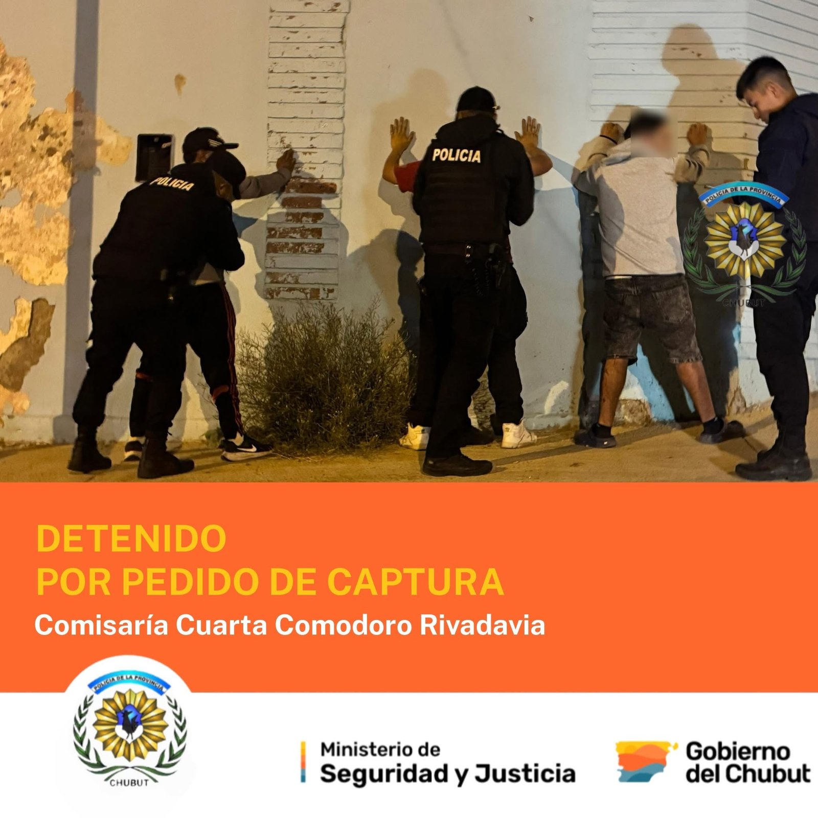 Detienen en barrio Las Flores a un hombre con pedido de captura vigente