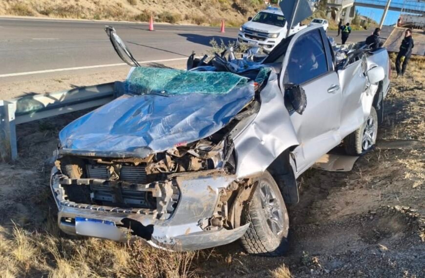 Impresionante vuelco en el ingreso a Rada Tilly:&hellip;