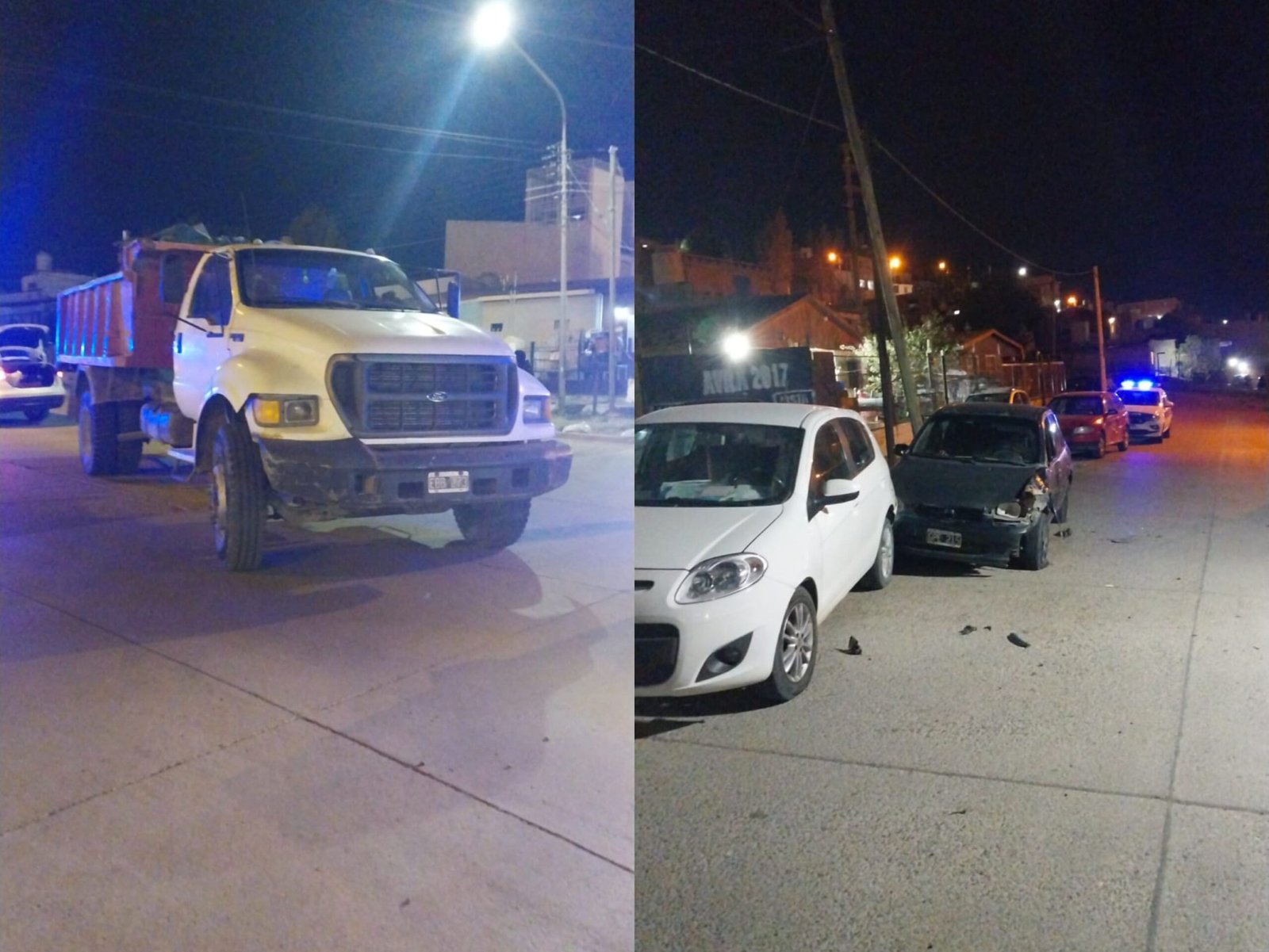 El conductor de un camión manejaba borracho y chocó tres vehículos estacionados