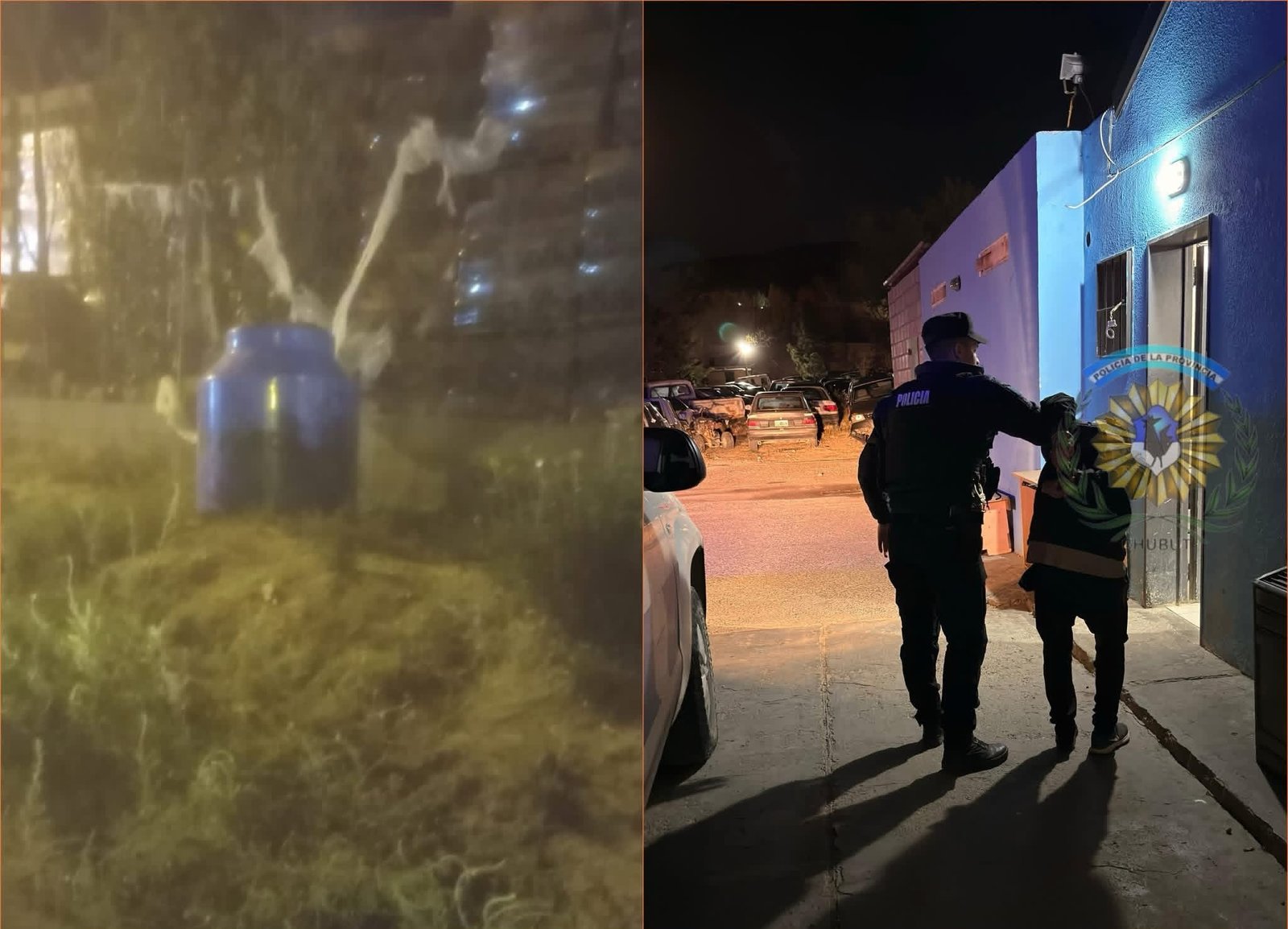 Detienen a un hombre por robar tanques de agua de un corralón en Cordón Forestal