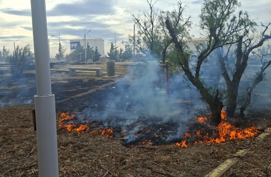 Incendio de pastizales cerca del Chalet Huergo generó&hellip;