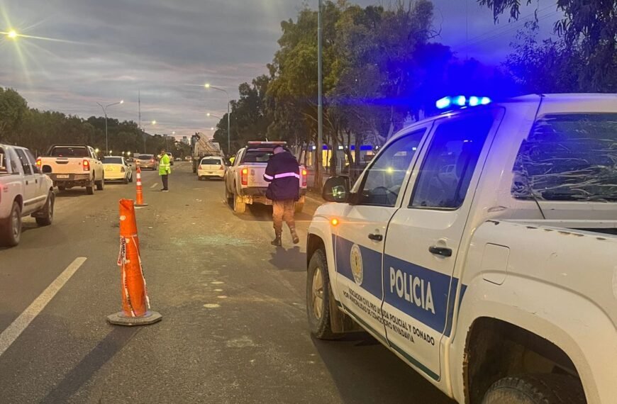 Triple choque frente al Chalet Huergo y sin&hellip;