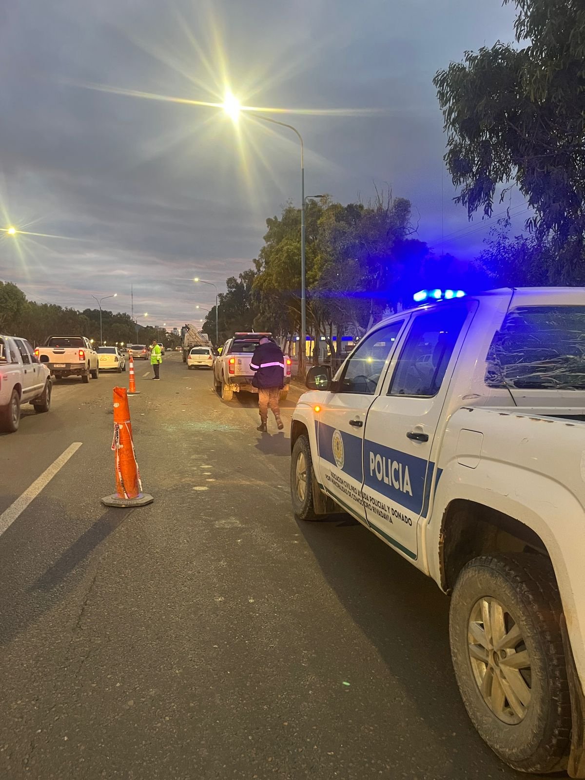 Triple choque frente al Chalet Huergo y sin personas lesionadas
