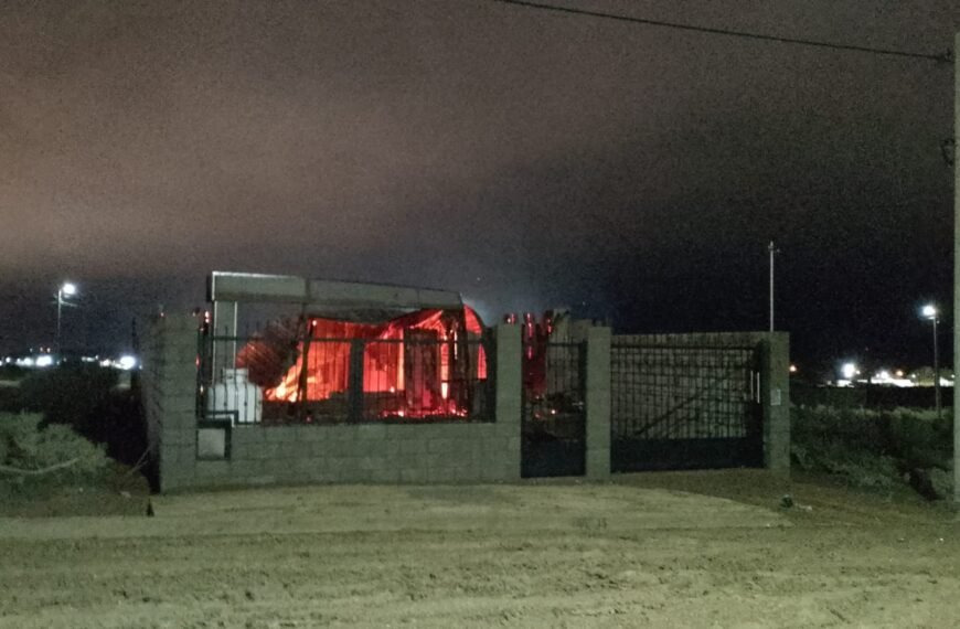 Un incendio destruyó por completo una vivienda en Bellavista Sur