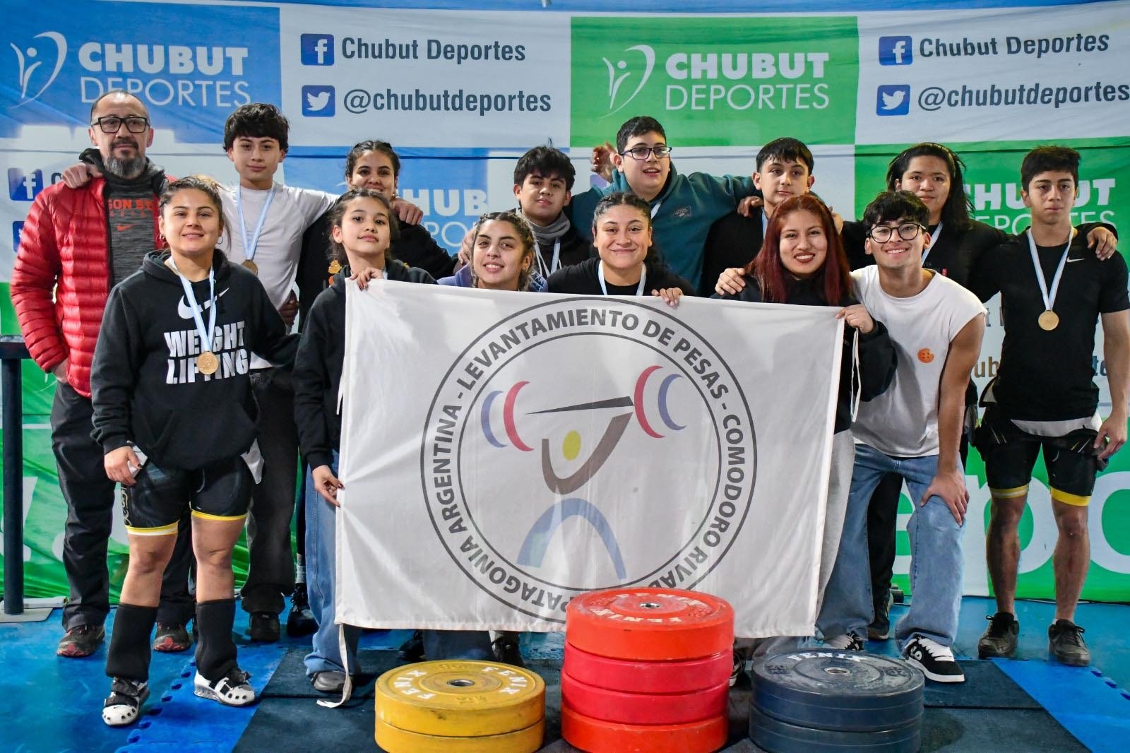Podios comodorenses en el Torneo Regional de Pesas en Rawson