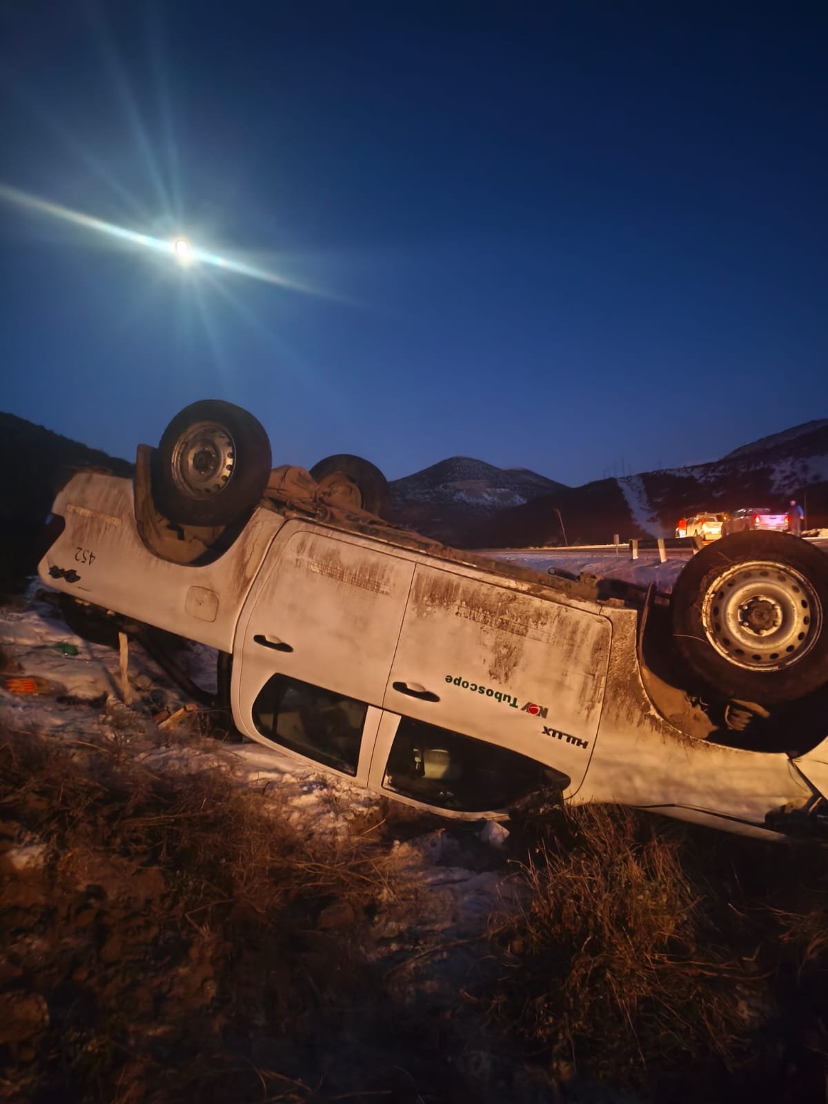 La escarcha provocó un vuelco y un choque en la Ruta 26