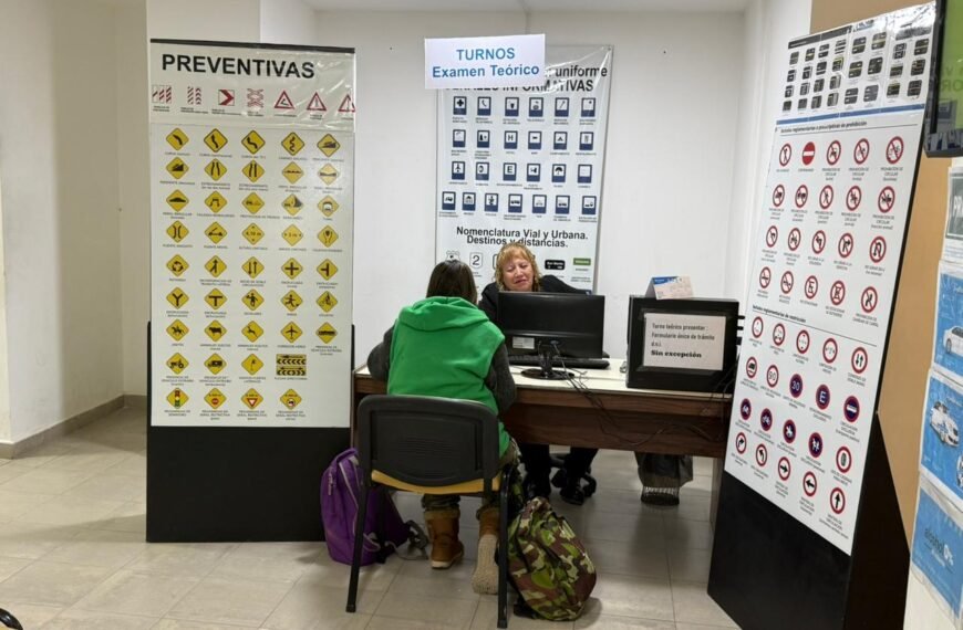 Modifican el sistema de turnos para renovar la licencia de conducir en Comodoro