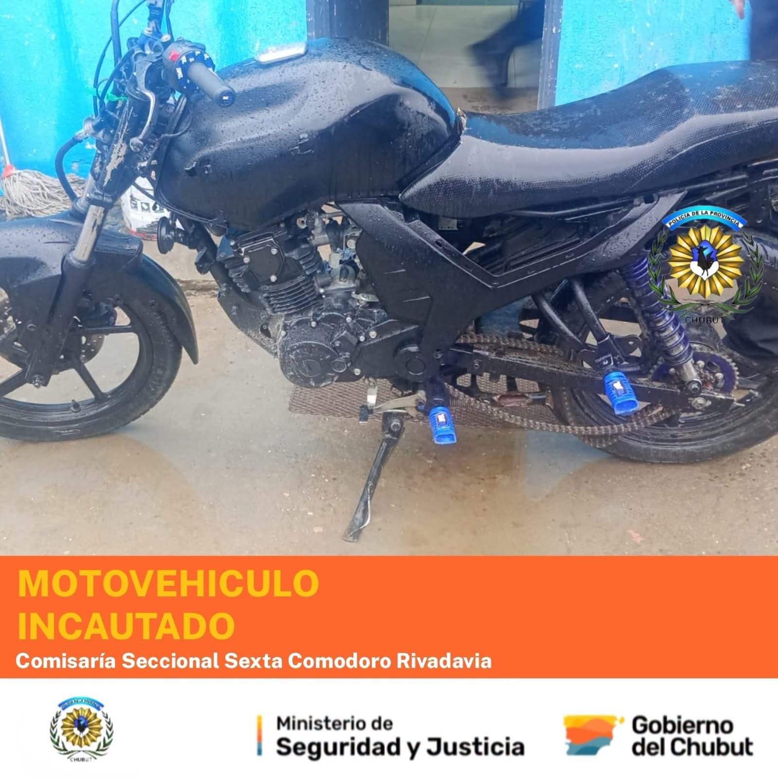 Detuvieron a un motociclista que circulaba sin documentación y con las numeraciones adulteradas