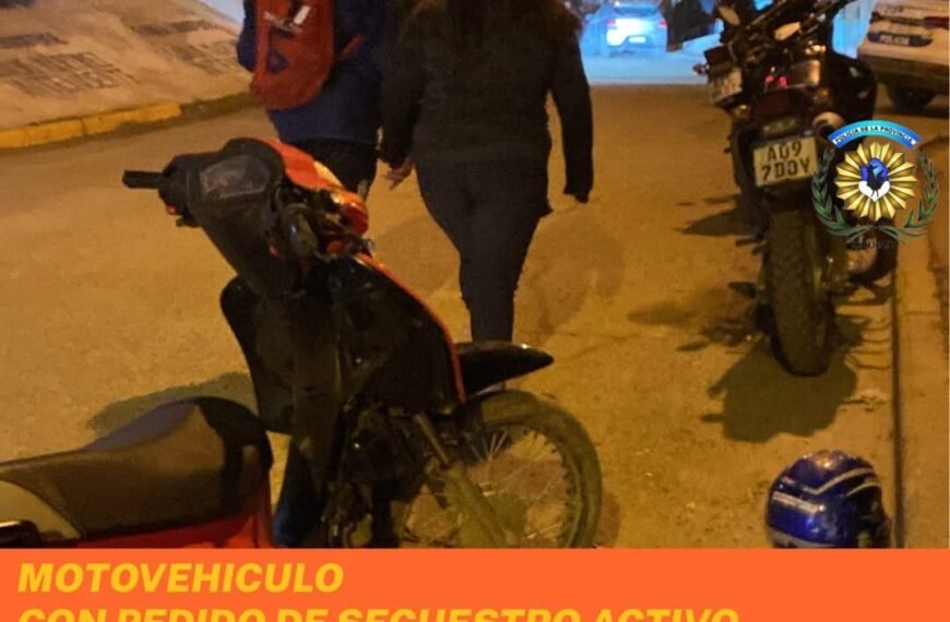 Recuperaron una moto con pedido de secuestro durante un control en barrio San Martín