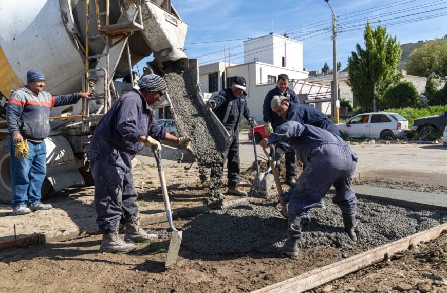 Continúa a buen ritmo la obra del Paseo Sugerido en la zona sur de Comodoro