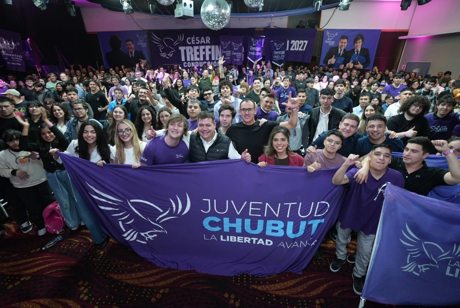 La Juventud de la Libertad Avanza en Chubut celebró un multitudinario congreso