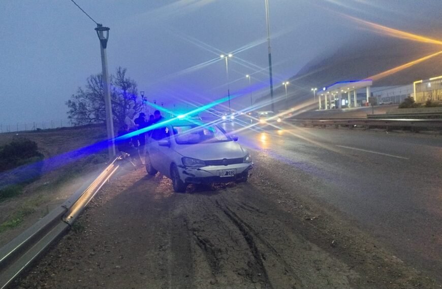 Despistó en la Ruta 3 y chocó contra el guardarraíl cerca de la estación Eureka