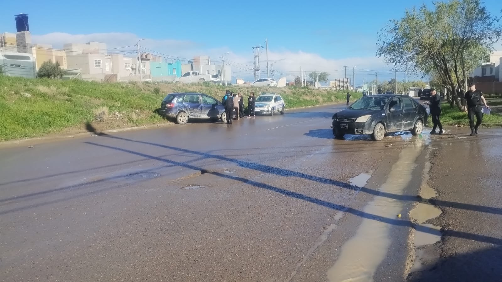 Un niño sufrió una lesión en la cabeza tras un choque en barrio Panadero